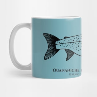 Landlocked Salmon with Common and Scientific Name - fish design Mug